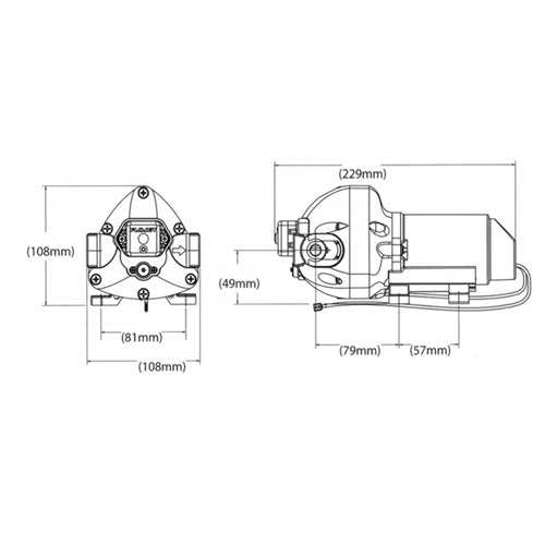 Autoclave Per Barca Flojet Triplex Con pressostato 25 PSI, 12V, 11 litri/minuto